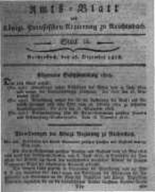 Amts-Blatt der K&ouml;niglichen Preussischen Regierung zu Reichenbach. 1818.12.25 St&uuml;ck 52