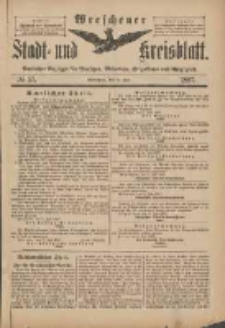 Wreschener Stadt und Kreisblatt: amtlicher Anzeiger f&uuml;r Wreschen, Miloslaw, Strzalkowo und Umgegend 1897.07.10 Nr57