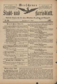 Wreschener Stadt und Kreisblatt: amtlicher Anzeiger für Wreschen, Miloslaw, Strzalkowo und Umgegend 1897.08.07 Nr66