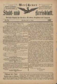 Wreschener Stadt und Kreisblatt: amtlicher Anzeiger f&uuml;r Wreschen, Miloslaw, Strzalkowo und Umgegend 1897.08.25 Nr71