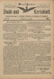 Wreschener Stadt und Kreisblatt: amtlicher Anzeiger f&uuml;r Wreschen, Miloslaw, Strzalkowo und Umgegend 1897.08.28 Nr72