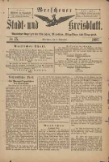 Wreschener Stadt und Kreisblatt: amtlicher Anzeiger f&uuml;r Wreschen, Miloslaw, Strzalkowo und Umgegend 1897.09.08 Nr75