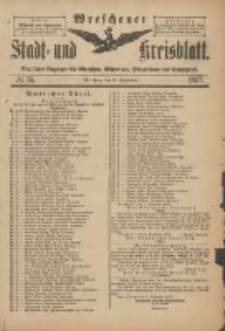 Wreschener Stadt und Kreisblatt: amtlicher Anzeiger f&uuml;r Wreschen, Miloslaw, Strzalkowo und Umgegend 1897.09.11 Nr76