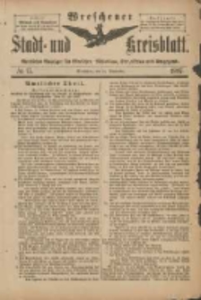 Wreschener Stadt und Kreisblatt: amtlicher Anzeiger f&uuml;r Wreschen, Miloslaw, Strzalkowo und Umgegend 1897.09.15 Nr77