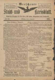 Wreschener Stadt und Kreisblatt: amtlicher Anzeiger für Wreschen, Miloslaw, Strzalkowo und Umgegend 1897.09.22 Nr79