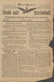 Wreschener Stadt und Kreisblatt: amtlicher Anzeiger für Wreschen, Miloslaw, Strzalkowo und Umgegend 1897.10.06 Nr83