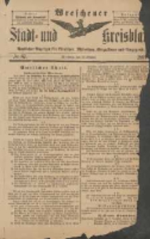 Wreschener Stadt und Kreisblatt: amtlicher Anzeiger f&uuml;r Wreschen, Miloslaw, Strzalkowo und Umgegend 1897.10.20 Nr87