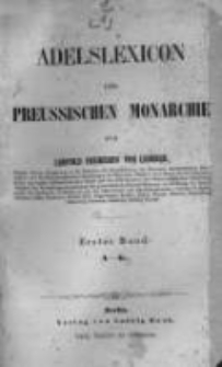 Adelslexicon der preussischen Monarchie. Bd.1, A-K