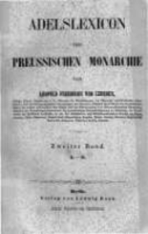 Adelslexicon der preussischen Monarchie. Bd.2, L-S