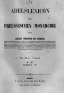 Adelslexicon der preussischen Monarchie. Bd.3, T-Z. Nachtrag A-Z