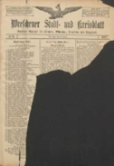 Wreschener Stadt und Kreisblatt: amtlicher Anzeiger f&uuml;r Wreschen, Miloslaw, Strzalkowo und Umgegend 1907.01.12 Nr6