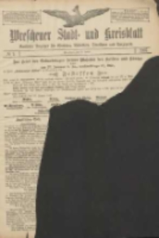 Wreschener Stadt und Kreisblatt: amtlicher Anzeiger f&uuml;r Wreschen, Miloslaw, Strzalkowo und Umgegend 1907.01.15 Nr7