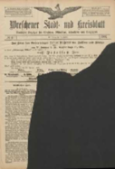 Wreschener Stadt und Kreisblatt: amtlicher Anzeiger f&uuml;r Wreschen, Miloslaw, Strzalkowo und Umgegend 1907.01.19 Nr9