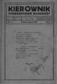 Kierownik Stowarzyszeń Młodzieży. 1922 R.1 nr1