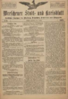 Wreschener Stadt und Kreisblatt: amtlicher Anzeiger f&uuml;r Wreschen, Miloslaw, Strzalkowo und Umgegend 1918.01.05 Nr3