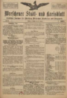 Wreschener Stadt und Kreisblatt: amtlicher Anzeiger f&uuml;r Wreschen, Miloslaw, Strzalkowo und Umgegend 1918.01.15 Nr7