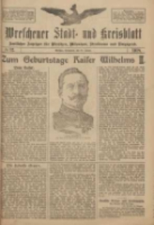 Wreschener Stadt und Kreisblatt: amtlicher Anzeiger f&uuml;r Wreschen, Miloslaw, Strzalkowo und Umgegend 1918.01.26 Nr12