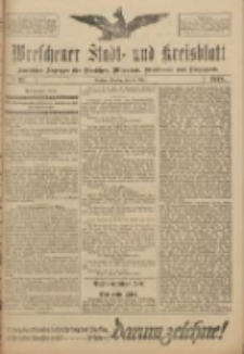 Wreschener Stadt und Kreisblatt: amtlicher Anzeiger f&uuml;r Wreschen, Miloslaw, Strzalkowo und Umgegend 1918.03.26 Nr37