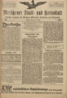 Wreschener Stadt und Kreisblatt: amtlicher Anzeiger f&uuml;r Wreschen, Miloslaw, Strzalkowo und Umgegend 1918.03.31 Nr39