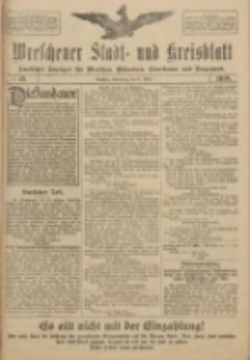 Wreschener Stadt und Kreisblatt: amtlicher Anzeiger f&uuml;r Wreschen, Miloslaw, Strzalkowo und Umgegend 1918.04.11 Nr43