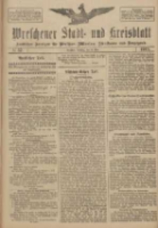 Wreschener Stadt und Kreisblatt: amtlicher Anzeiger f&uuml;r Wreschen, Miloslaw, Strzalkowo und Umgegend 1918.05.14 Nr57