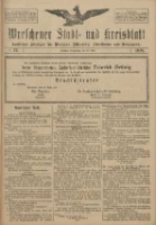Wreschener Stadt und Kreisblatt: amtlicher Anzeiger f&uuml;r Wreschen, Miloslaw, Strzalkowo und Umgegend 1918.06.20 Nr72