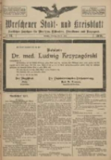 Wreschener Stadt und Kreisblatt: amtlicher Anzeiger für Wreschen, Miloslaw, Strzalkowo und Umgegend 1918.06.25 Nr74