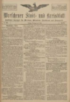 Wreschener Stadt und Kreisblatt: amtlicher Anzeiger f&uuml;r Wreschen, Miloslaw, Strzalkowo und Umgegend 1918.07.02 Nr77