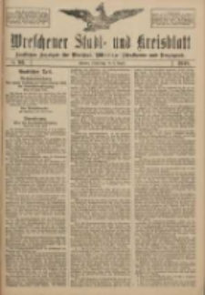 Wreschener Stadt und Kreisblatt: amtlicher Anzeiger f&uuml;r Wreschen, Miloslaw, Strzalkowo und Umgegend 1918.08.08 Nr93