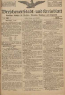 Wreschener Stadt und Kreisblatt: amtlicher Anzeiger f&uuml;r Wreschen, Miloslaw, Strzalkowo und Umgegend 1918.11.26 Nr142