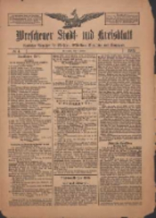 Wreschener Stadt und Kreisblatt: amtlicher Anzeiger f&uuml;r Wreschen, Miloslaw, Strzalkowo und Umgegend 1909.01.09 Nr4