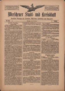 Wreschener Stadt und Kreisblatt: amtlicher Anzeiger f&uuml;r Wreschen, Miloslaw, Strzalkowo und Umgegend 1909.02.18 Nr21