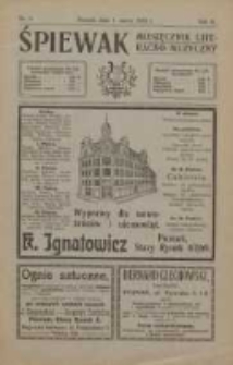 Śpiewak: miesięcznik literacko-muzyczny 1910.03.01 R.4 Nr3