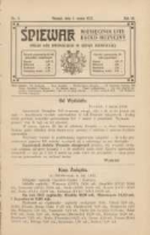 Śpiewak: miesięcznik literacko-muzyczny : organ Kół Śpiewackich w Rzeszy Niemieckiej 1912.03.01 R.6 Nr3