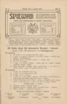 Śpiewak: miesięcznik literacko-muzyczny : organ Kół Śpiewackich w Rzeszy Niemieckiej 1912.06.01 R.6 Nr6