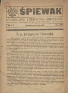 Śpiewak: miesięcznik literacko-muzyczny : organ Związku Kół Śpiewackich w Poznańskiem 1921.12 R.13 Nr3