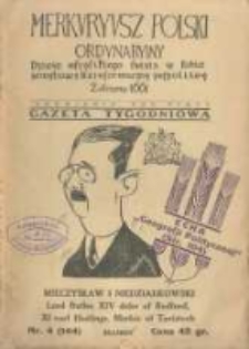 Merkuryusz Polski Ordynaryiny: dzieie wszystkiego świata w sobie zamykaiący dla informacyey pospolitey. 1937.01.31 Nr4