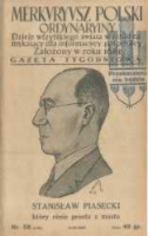 Merkuryusz Polski Ordynaryiny: dzieie wszystkiego świata w sobie zamykaiący dla informacyey pospolitey. 1938.12.11 Nr58