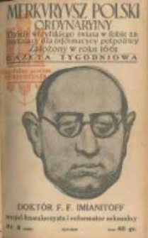Merkuryusz Polski Ordynaryiny: dzieie wszystkiego świata w sobie zamykaiący dla informacyey pospolitey. 1939.02.12 Nr8