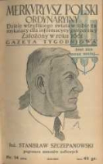 Merkuryusz Polski Ordynaryiny: dzieie wszystkiego świata w sobie zamykaiący dla informacyey pospolitey. 1939.03.19 Nr14