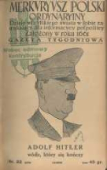 Merkuryusz Polski Ordynaryiny: dzieie wszystkiego świata w sobie zamykaiący dla informacyey pospolitey. 1939.05.07 Nr22