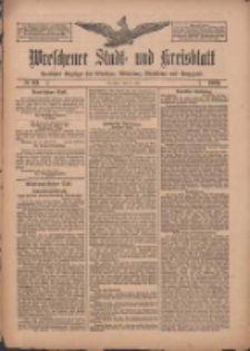 Wreschener Stadt und Kreisblatt: amtlicher Anzeiger f&uuml;r Wreschen, Miloslaw, Strzalkowo und Umgegend 1909.07.15 Nr82