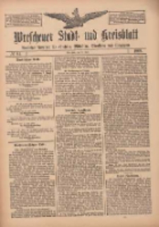 Wreschener Stadt und Kreisblatt: amtlicher Anzeiger für Wreschen, Miloslaw, Strzalkowo und Umgegend 1909.07.20 Nr84