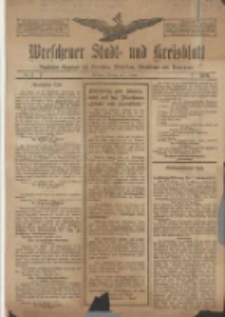 Wreschener Stadt und Kreisblatt: amtlicher Anzeiger f&uuml;r Wreschen, Miloslaw, Strzalkowo und Umgegend 1911.01.03 Nr1