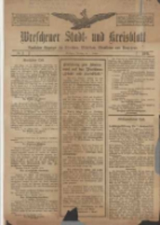 Wreschener Stadt und Kreisblatt: amtlicher Anzeiger für Wreschen, Miloslaw, Strzalkowo und Umgegend 1911.01.03 Nr1