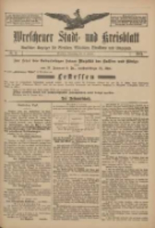 Wreschener Stadt und Kreisblatt: amtlicher Anzeiger f&uuml;r Wreschen, Miloslaw, Strzalkowo und Umgegend 1911.01.19 Nr8