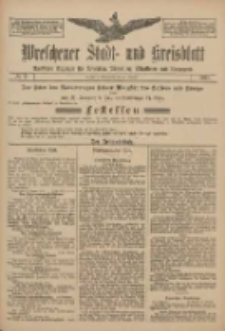 Wreschener Stadt und Kreisblatt: amtlicher Anzeiger f&uuml;r Wreschen, Miloslaw, Strzalkowo und Umgegend 1911.01.21 Nr9