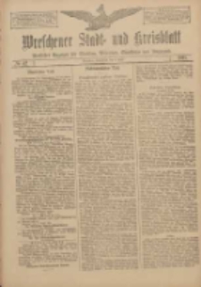 Wreschener Stadt und Kreisblatt: amtlicher Anzeiger f&uuml;r Wreschen, Miloslaw, Strzalkowo und Umgegend 1911.04.08 Nr42