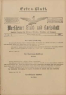 Wreschener Stadt und Kreisblatt: amtlicher Anzeiger f&uuml;r Wreschen, Miloslaw, Strzalkowo und Umgegend 1911.04.08 Nr43 Extra Blatt