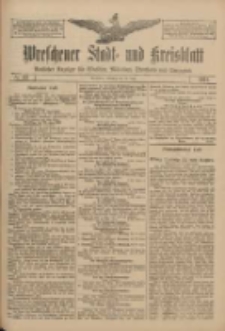 Wreschener Stadt und Kreisblatt: amtlicher Anzeiger f&uuml;r Wreschen, Miloslaw, Strzalkowo und Umgegend 1911.06.13 Nr69